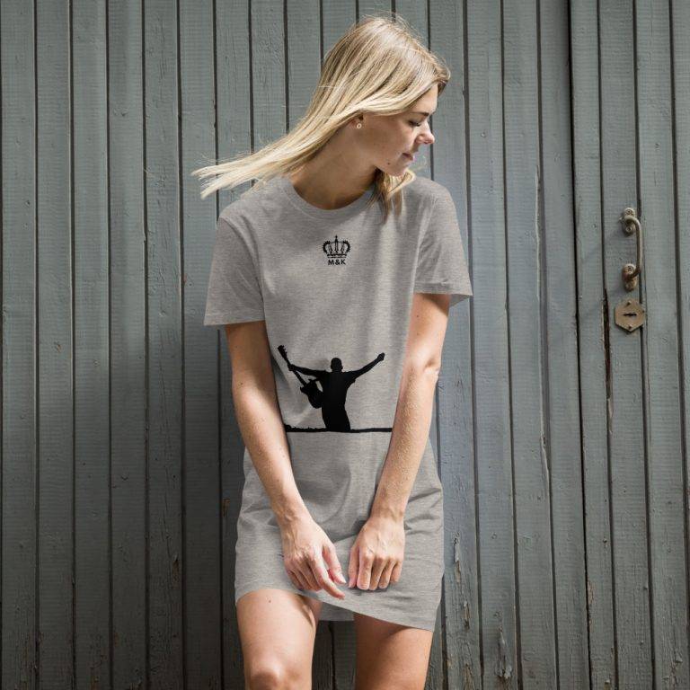 Guitar Organic Cotton T-shirt Dress Women Outerwear ⭐ Best Sellers ⭐ Women Fashion color: Canyon Pink|Heather Grey|White