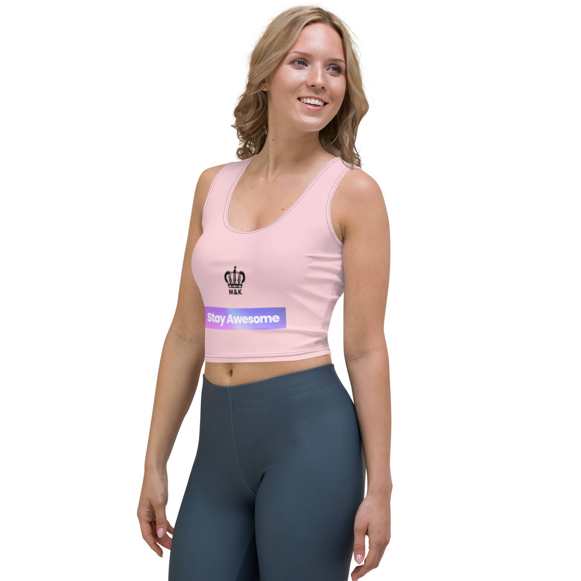 Stay Awesome Cotton T-shirt Crop Top Women Tees size: L|M|S|XL|XS