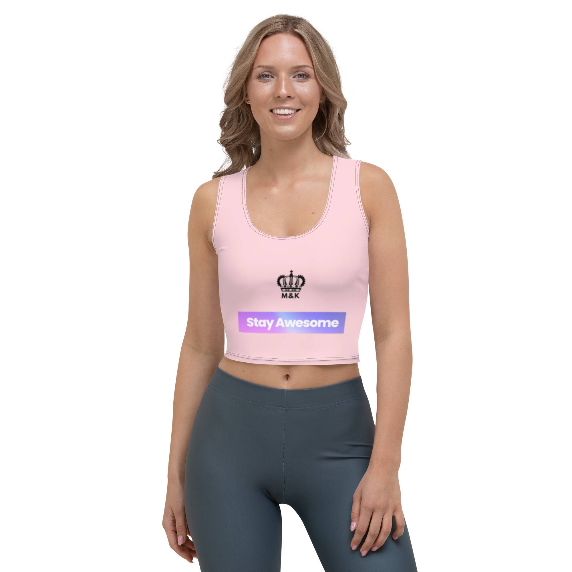Stay Awesome Cotton T-shirt Crop Top Women Tees size: L|M|S|XL|XS