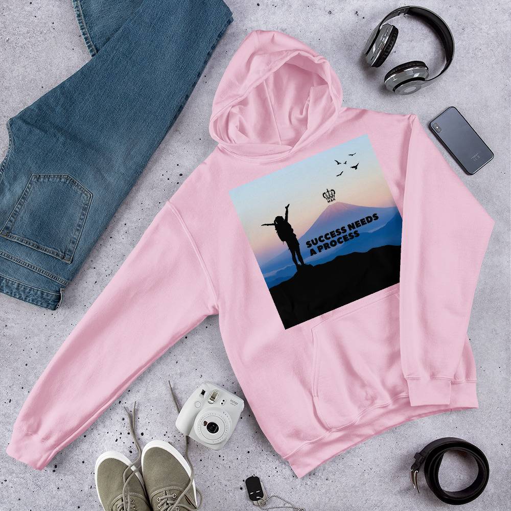 Success Need A Process Hoodie Women Hoodies Sweater color: Light Blue|Light Pink|Sport Grey|White Success Need A Process Hoodie Women Hoodies Sweater color: Light Blue|Light Pink|Sport Grey|White
