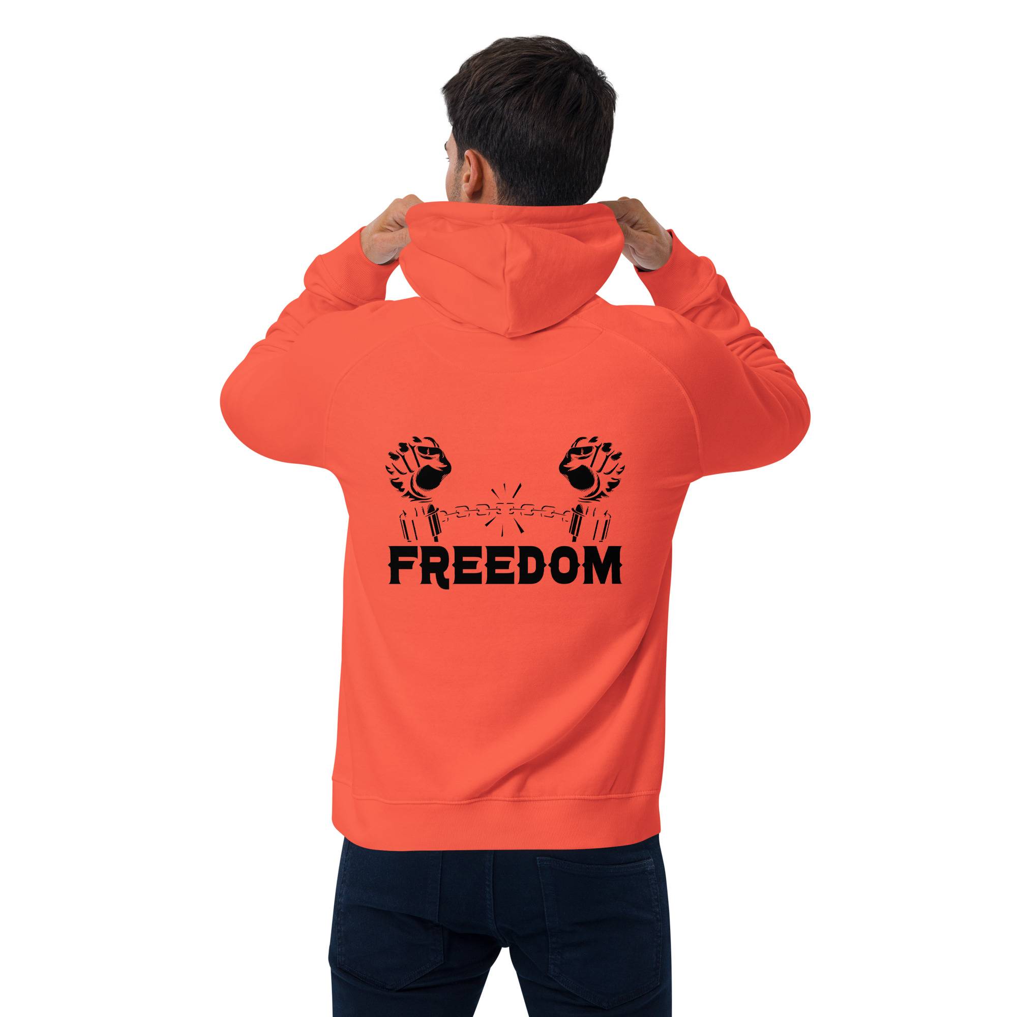 Freedom Crown Men Eco Raglan Hoodie Men Hoodie Sweater color: Bottle green|Burnt Orange|White Freedom Crown Men Eco Raglan Hoodie Men Hoodie Sweater color: Bottle green|Burnt Orange|White
