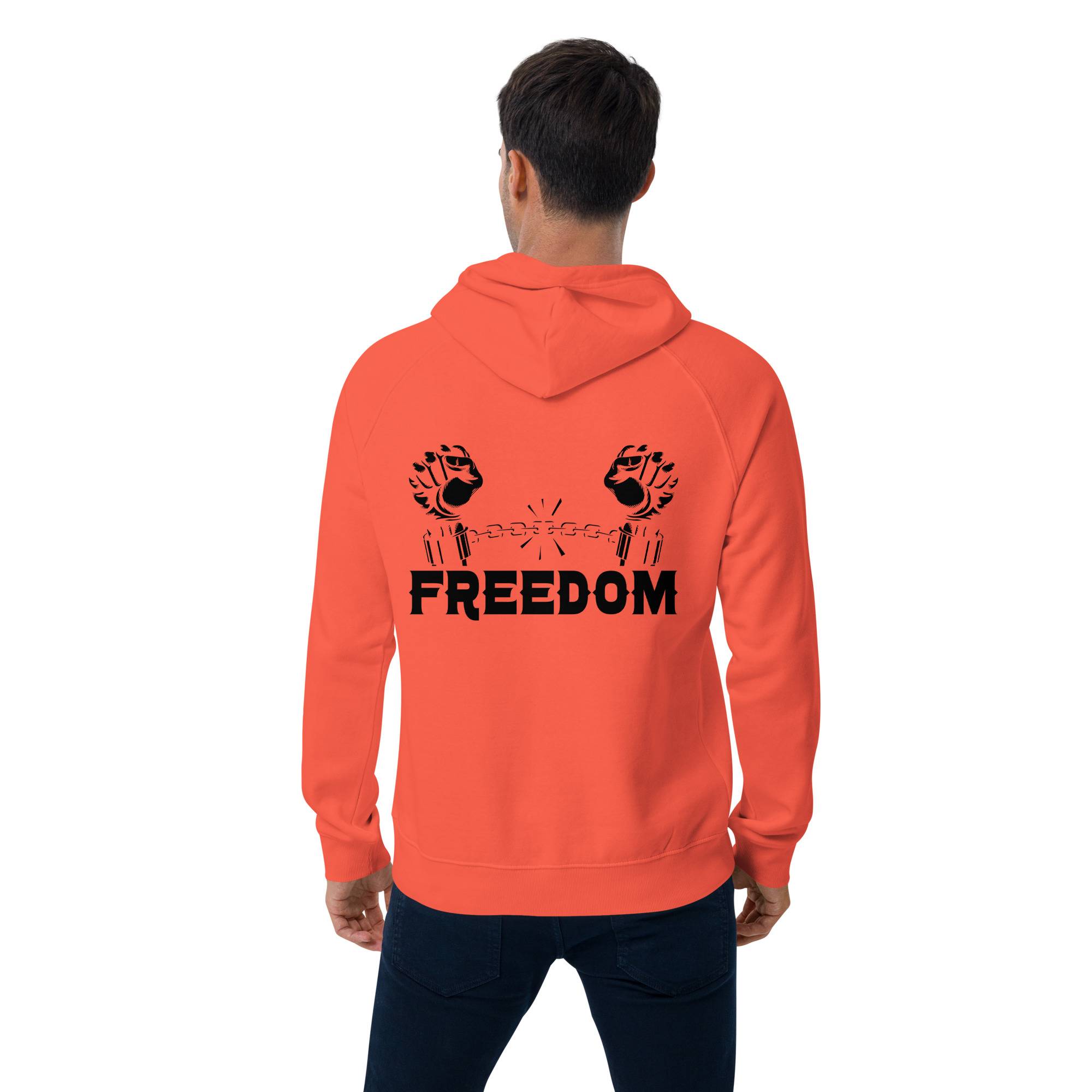Freedom Crown Men Eco Raglan Hoodie Men Hoodie Sweater color: Bottle green|Burnt Orange|White Freedom Crown Men Eco Raglan Hoodie Men Hoodie Sweater color: Bottle green|Burnt Orange|White