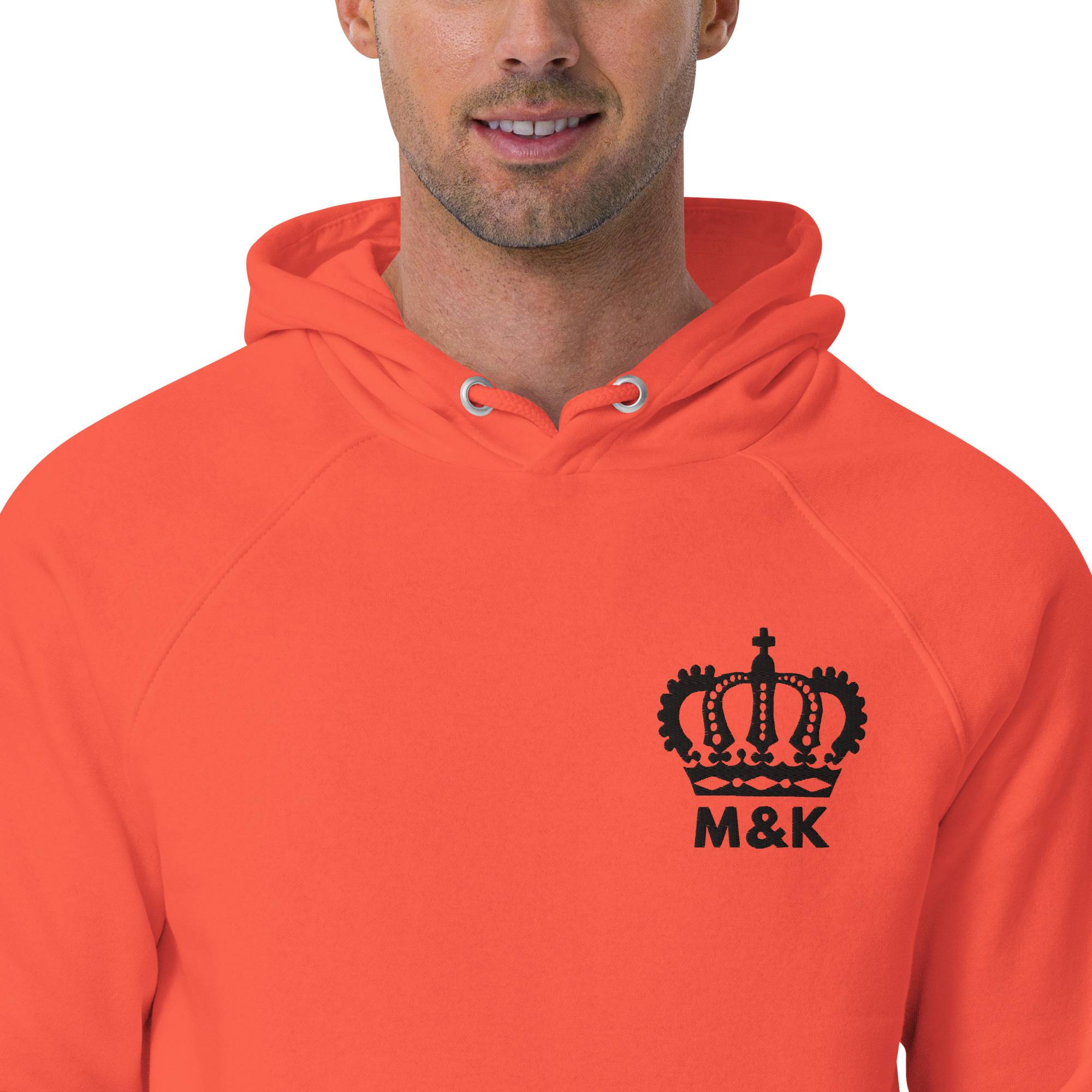 Freedom Crown Men Eco Raglan Hoodie Men Hoodie Sweater color: Bottle green|Burnt Orange|White Freedom Crown Men Eco Raglan Hoodie Men Hoodie Sweater color: Bottle green|Burnt Orange|White