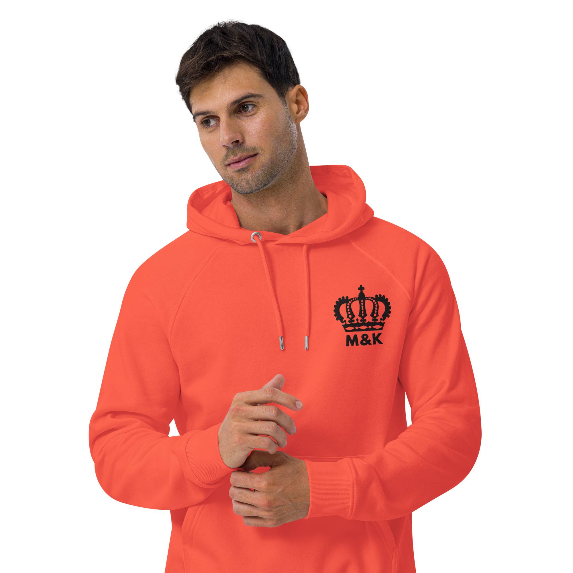 Freedom Crown Men Eco Raglan Hoodie Men Hoodie Sweater color: Bottle green|Burnt Orange|White Freedom Crown Men Eco Raglan Hoodie Men Hoodie Sweater color: Bottle green|Burnt Orange|White