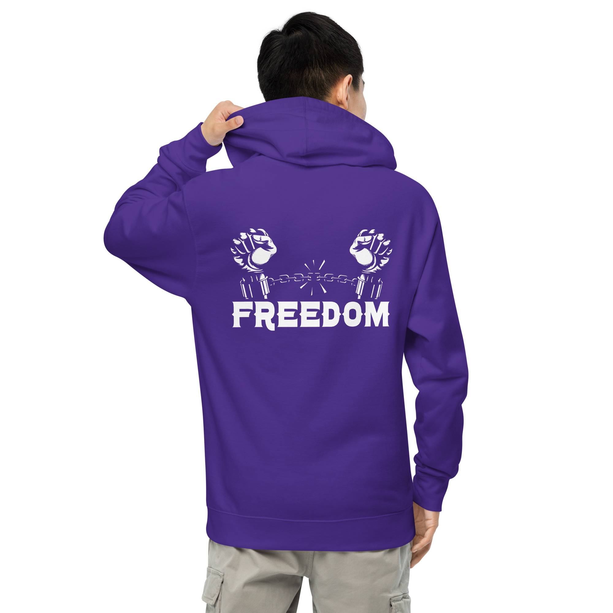 Freedom Crown White Men Midweight Hoodie Men Tees color: Alpine Green|Black|Purple