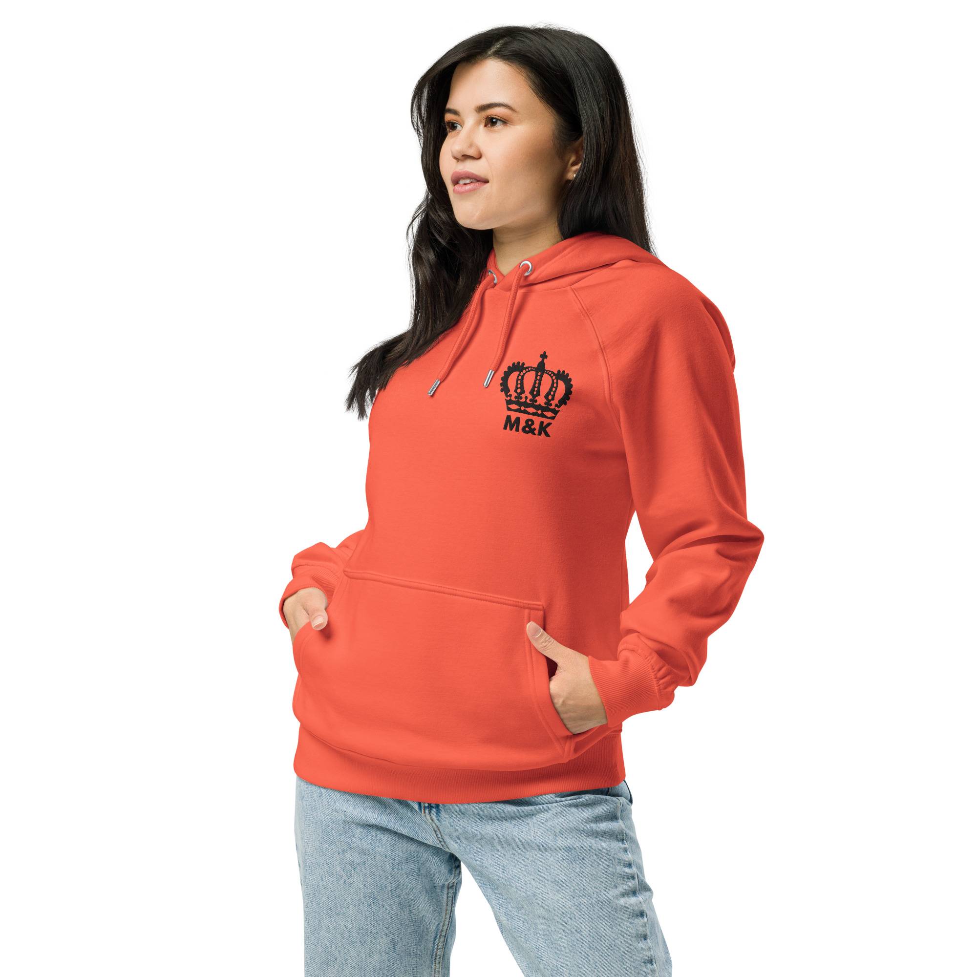 Freedom Crown Women Eco Raglan Hoodie Women Hoodies Sweater color: Burnt Orange|White Freedom Crown Women Eco Raglan Hoodie Women Hoodies Sweater color: Burnt Orange|White