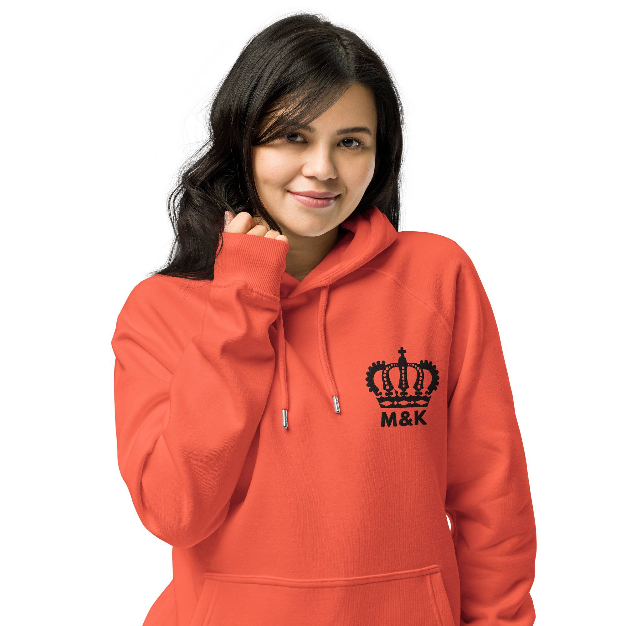 Freedom Crown Women Eco Raglan Hoodie Women Hoodies Sweater color: Burnt Orange|White Freedom Crown Women Eco Raglan Hoodie Women Hoodies Sweater color: Burnt Orange|White