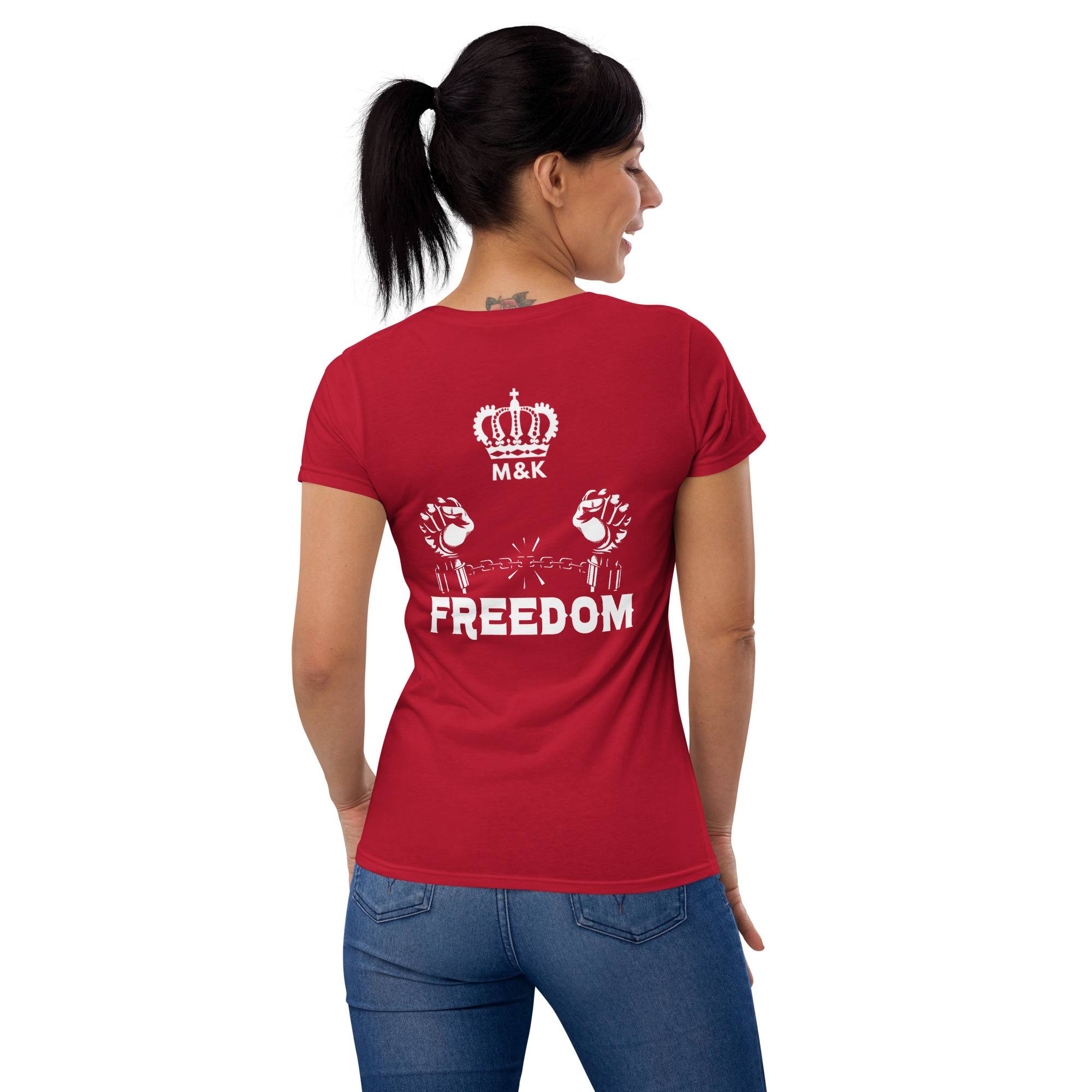 Freedom Women’s Short Sleeve T-shirt Women Pants color: Black|Heather Dark Grey|Navy|Royal Blue|True Red Freedom Women’s Short Sleeve T-shirt Women Pants color: Black|Heather Dark Grey|Navy|Royal Blue|True Red