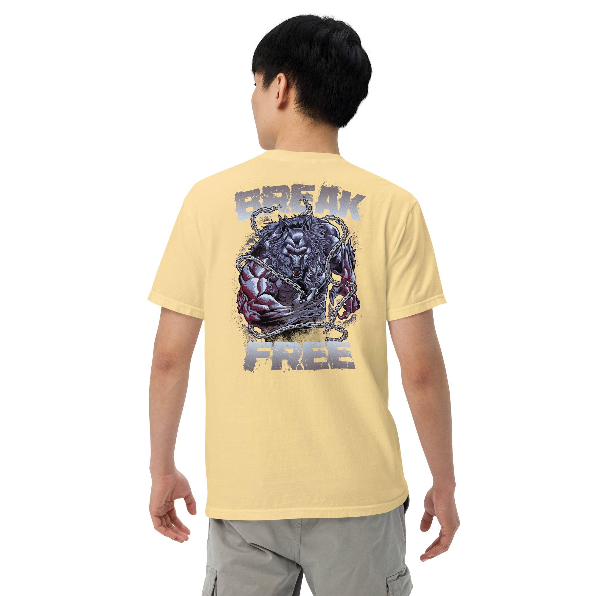Break Free Men’s Garment-Dyed Heavyweight T-shirt Men Tees ⭐ Accessories color: Butter|Seafoam|Violet|Watermelon|White