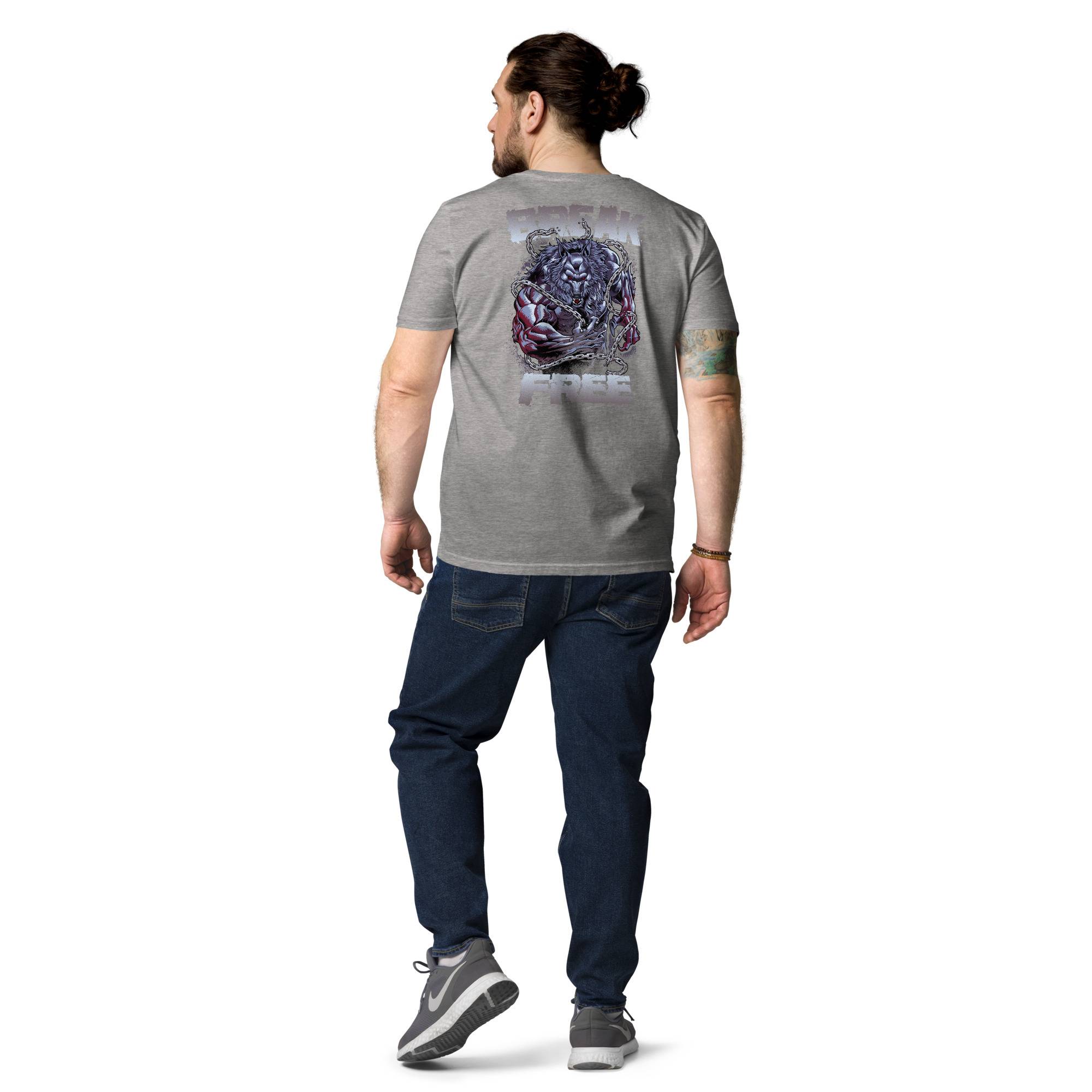 Break Free Organic Cotton T-shirt Men Tees color: Heather Grey|Serene Blue|White
