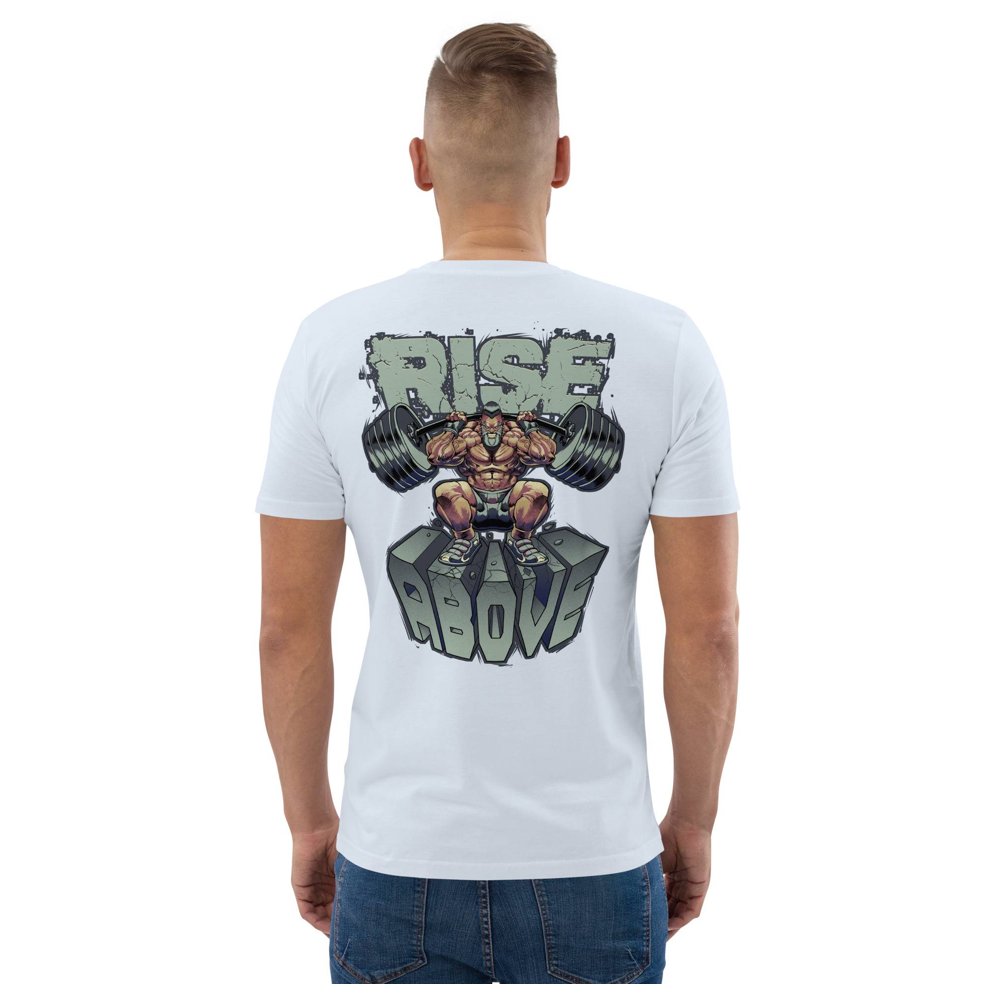 Rise Above Organic Cotton T-shirt Men’s Men Tees ⭐ Best Sellers color: Dark Heather Blue|Desert Dust|Go Green|Serene Blue|White