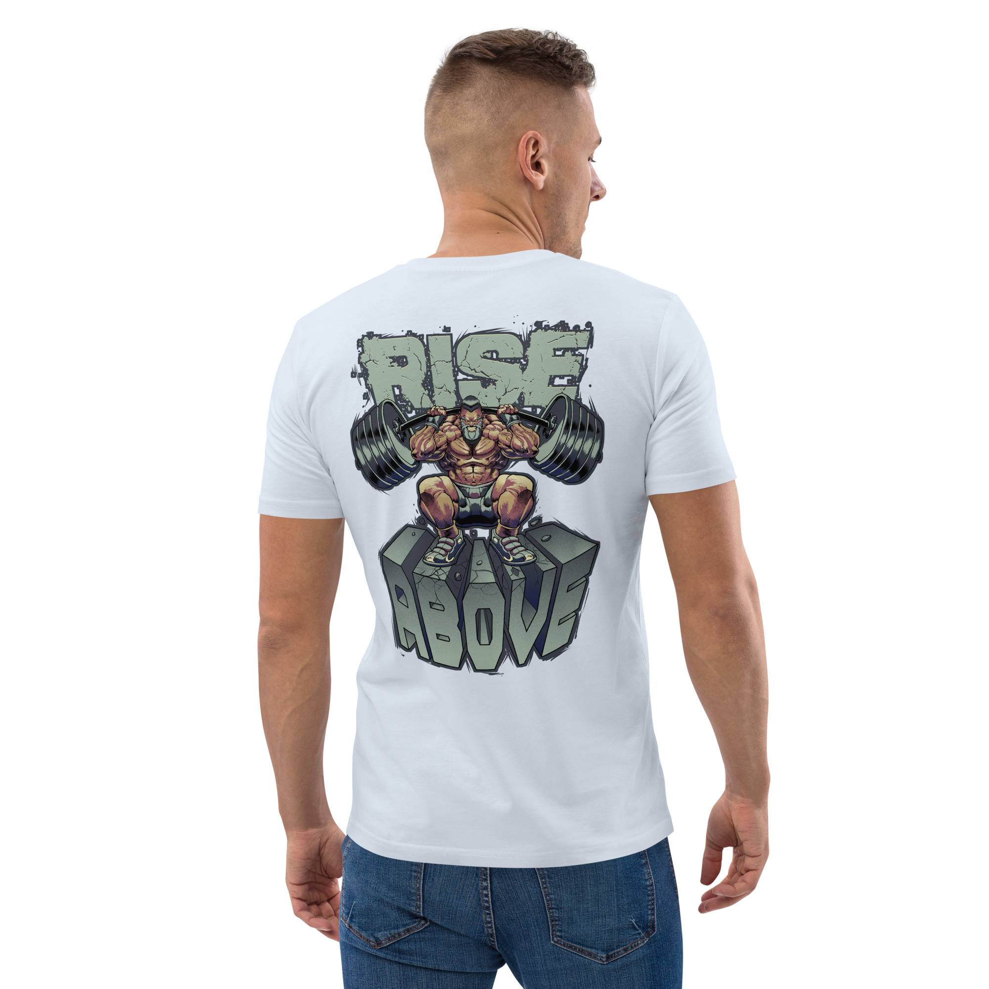 Rise Above Organic Cotton T-shirt Men’s Men Tees ⭐ Best Sellers color: Dark Heather Blue|Desert Dust|Go Green|Serene Blue|White