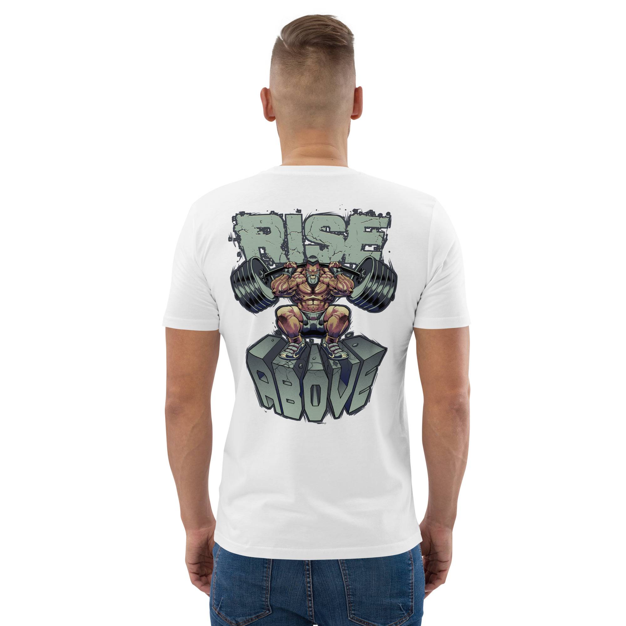 Rise Above Organic Cotton T-shirt Men’s Men Tees ⭐ Best Sellers color: Dark Heather Blue|Desert Dust|Go Green|Serene Blue|White