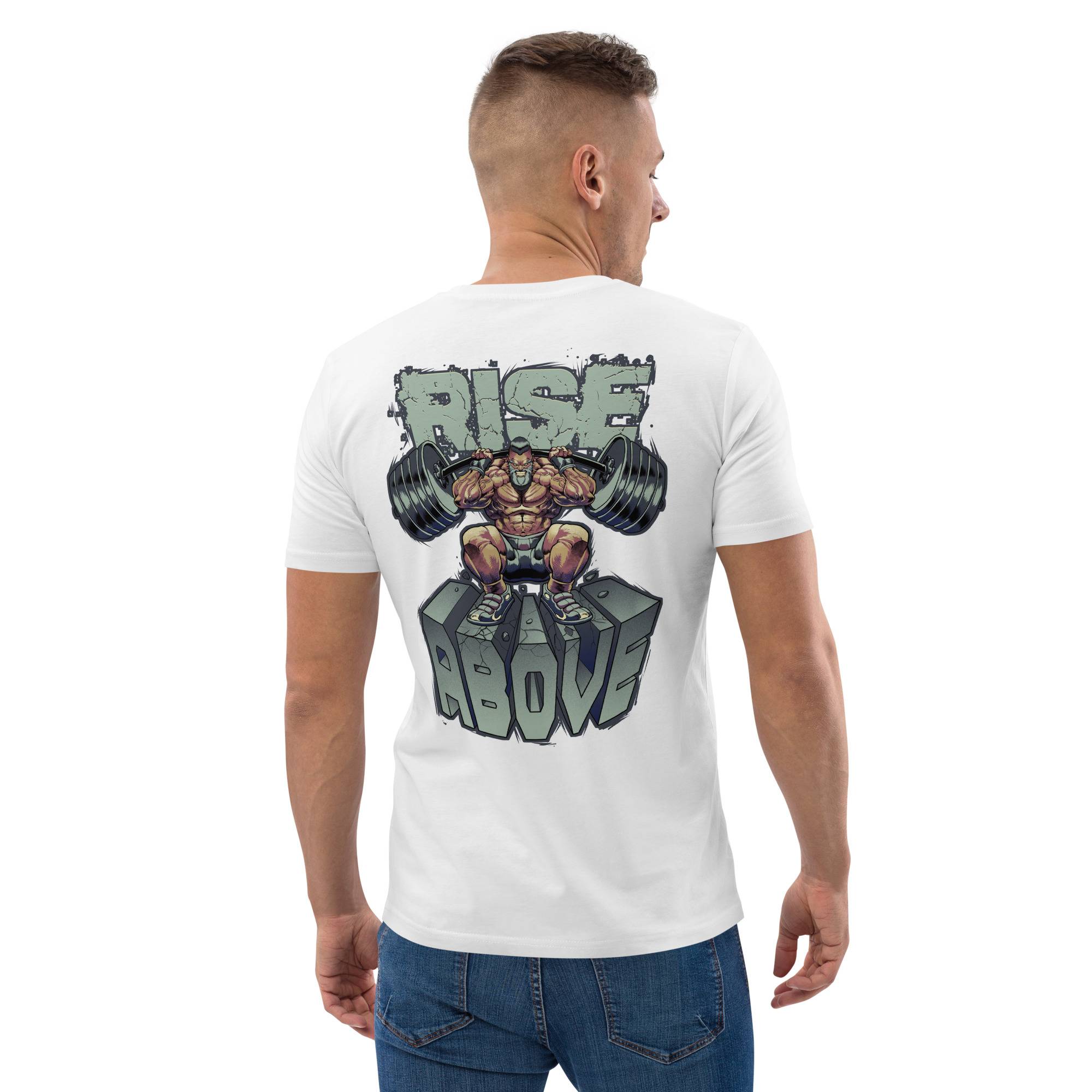 Rise Above Organic Cotton T-shirt Men’s Men Tees ⭐ Best Sellers color: Dark Heather Blue|Desert Dust|Go Green|Serene Blue|White