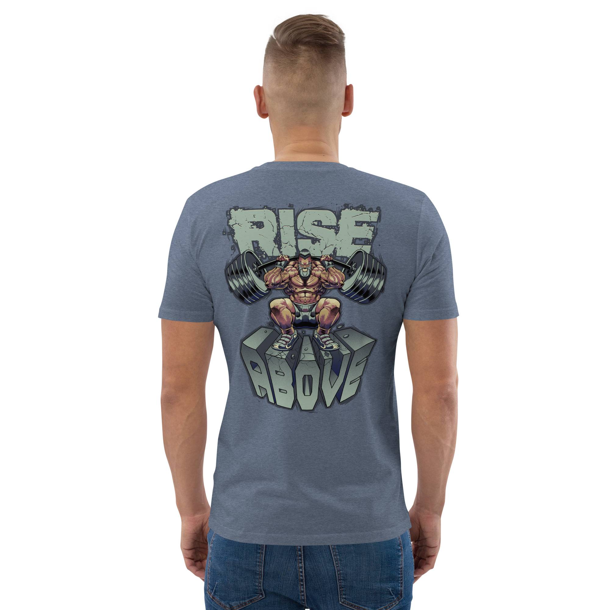 Rise Above Organic Cotton T-shirt Men’s Men Tees ⭐ Best Sellers color: Dark Heather Blue|Desert Dust|Go Green|Serene Blue|White