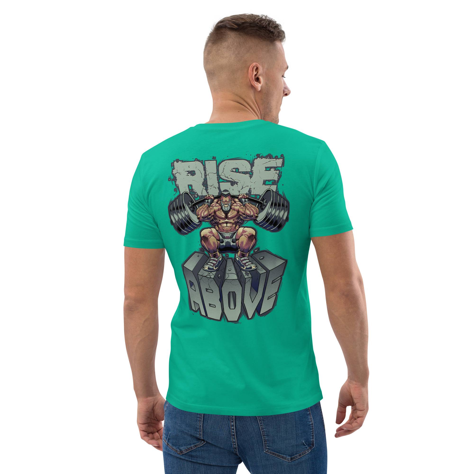 Rise Above Organic Cotton T-shirt Men’s Men Tees ⭐ Best Sellers color: Dark Heather Blue|Desert Dust|Go Green|Serene Blue|White