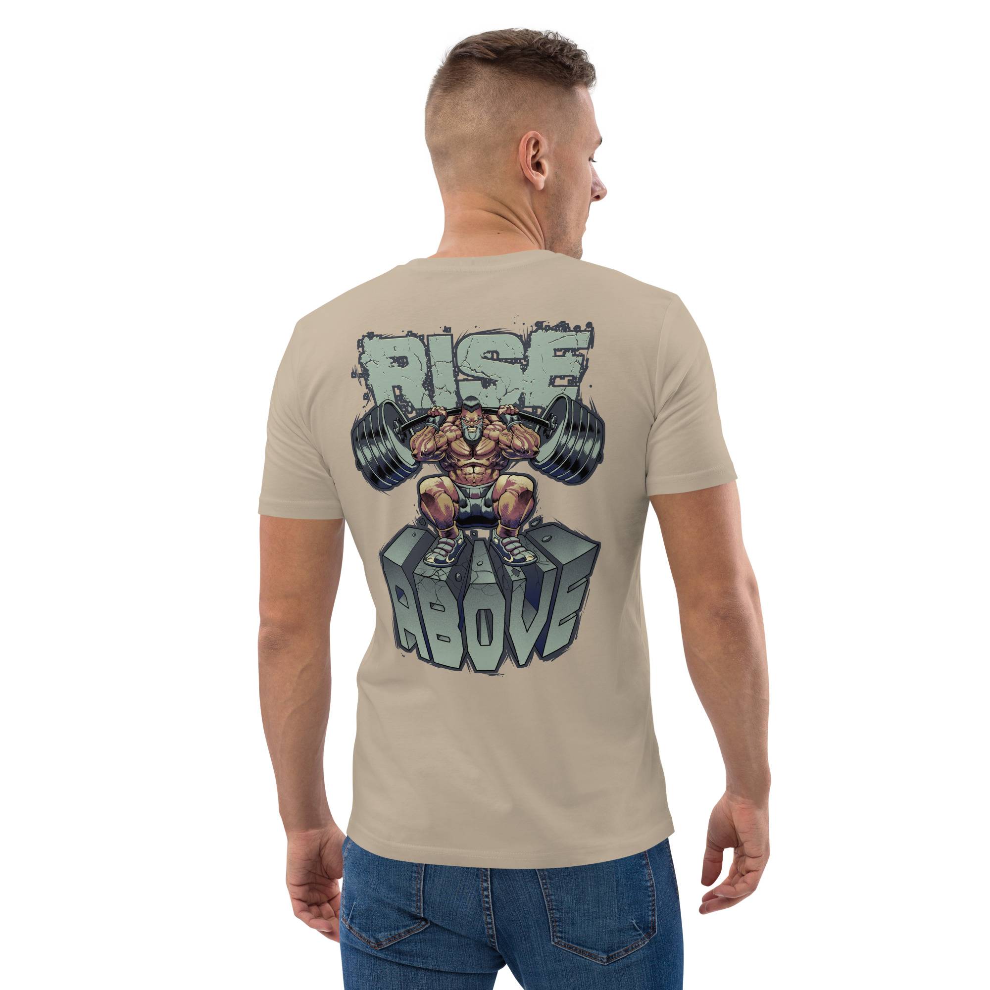Rise Above Organic Cotton T-shirt Men’s Men Tees ⭐ Best Sellers color: Dark Heather Blue|Desert Dust|Go Green|Serene Blue|White