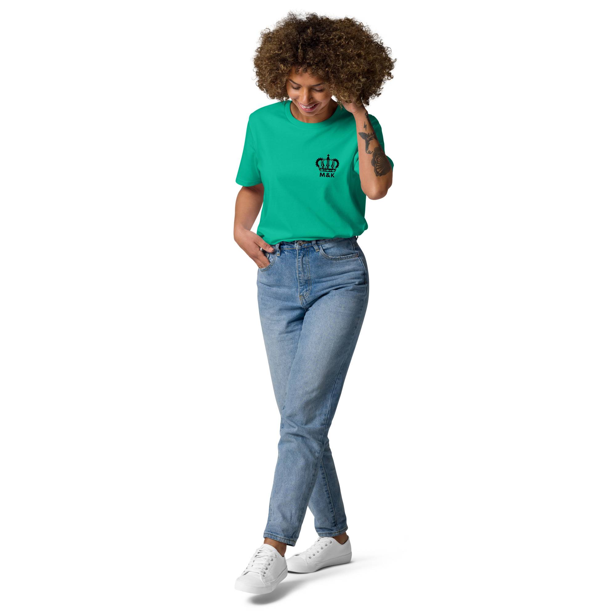 Rise Above Women Organic Cotton T-shirt Women Tees color: Dark Heather Blue|Desert Dust|Go Green|Serene Blue|White