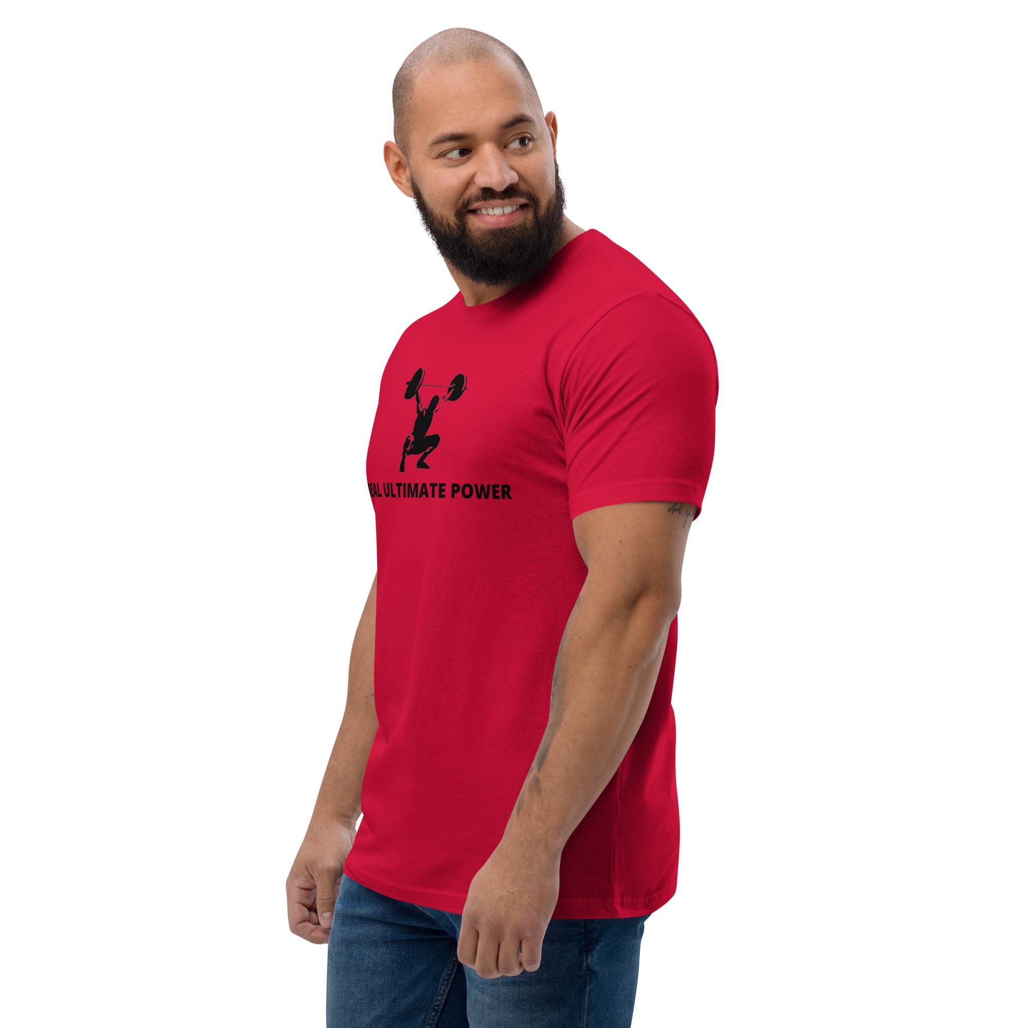 Real Ultimate Power Men’s Short Sleeve T-shirt Men Tees color: Desert Pink|Heather Grey|Light Blue|Red|White