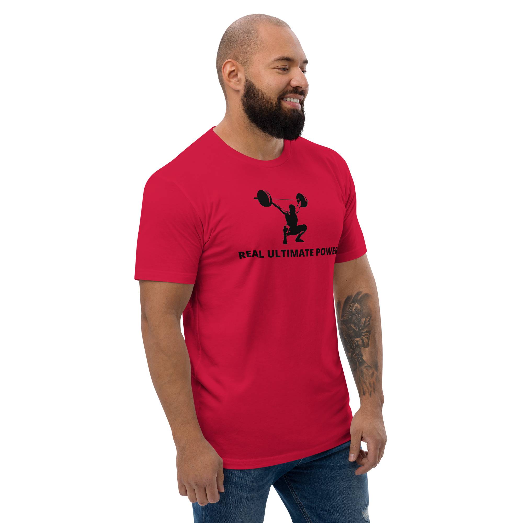 Real Ultimate Power Men’s Short Sleeve T-shirt Men Tees color: Desert Pink|Heather Grey|Light Blue|Red|White