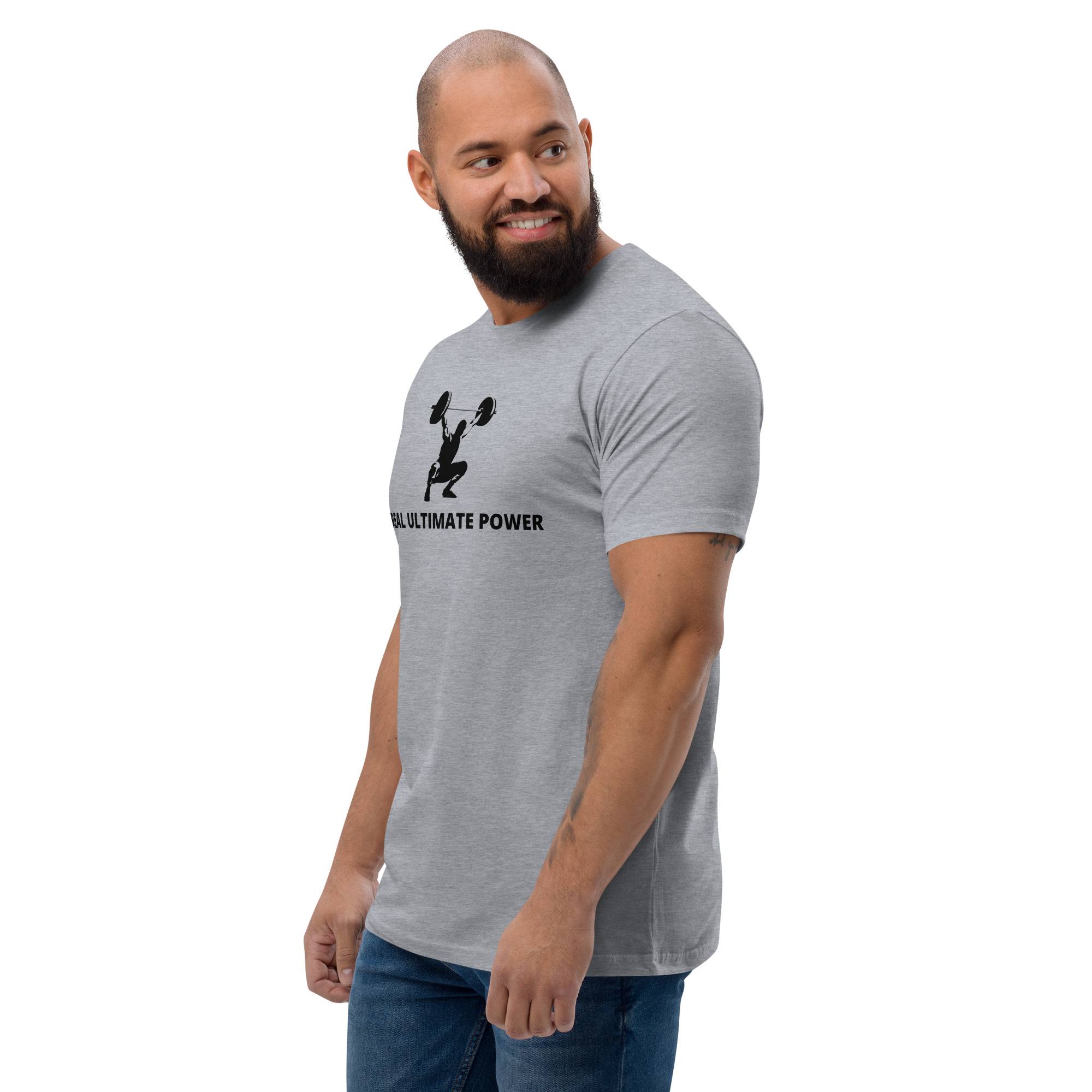 Real Ultimate Power Men’s Short Sleeve T-shirt Men Tees color: Desert Pink|Heather Grey|Light Blue|Red|White