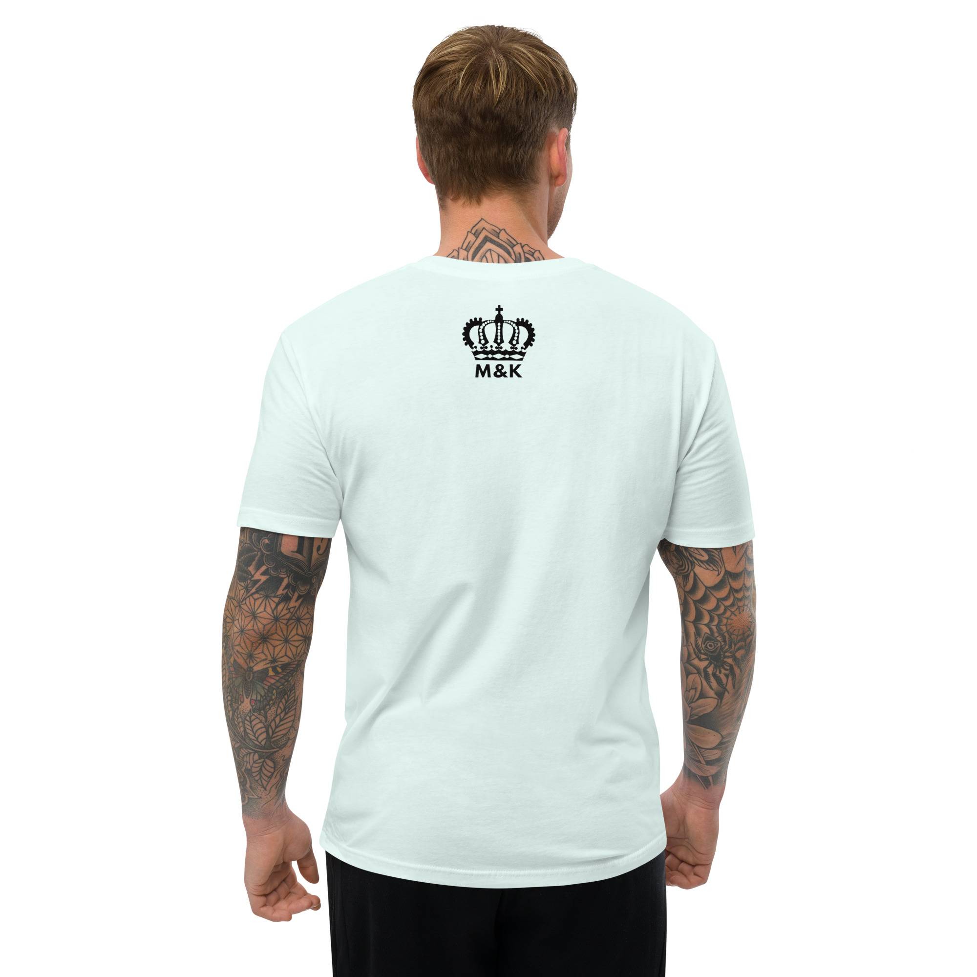 Real Ultimate Power Short Sleeve T-shirt Men Tees color: Light Blue|White